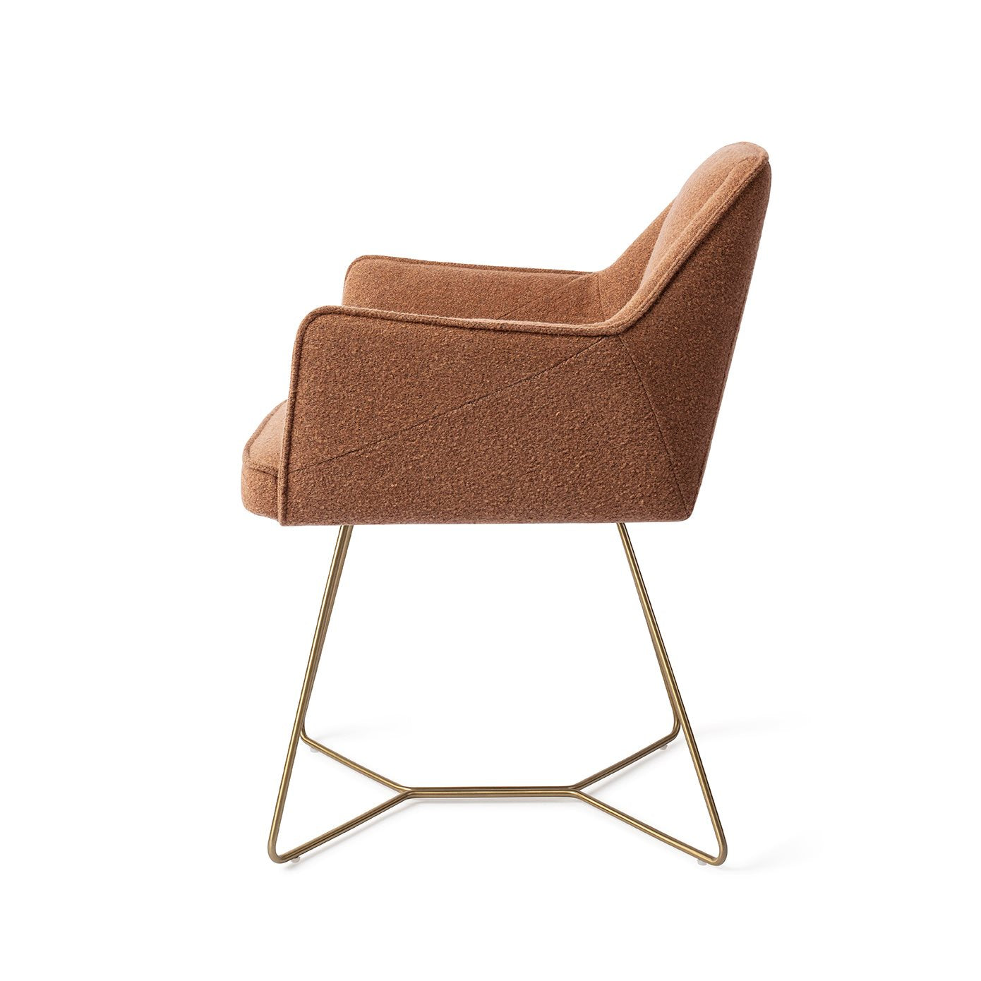 Tome Dining Chair Cinnamon Bun Beehive Gold