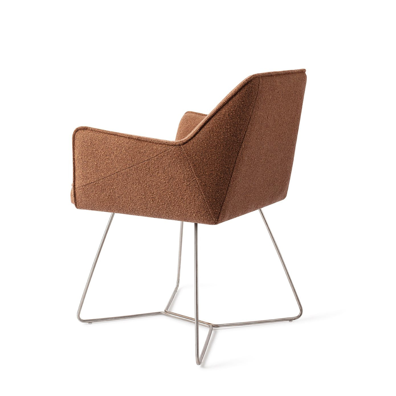 Tome Dining Chair Cinnamon Bun Beehive Steel