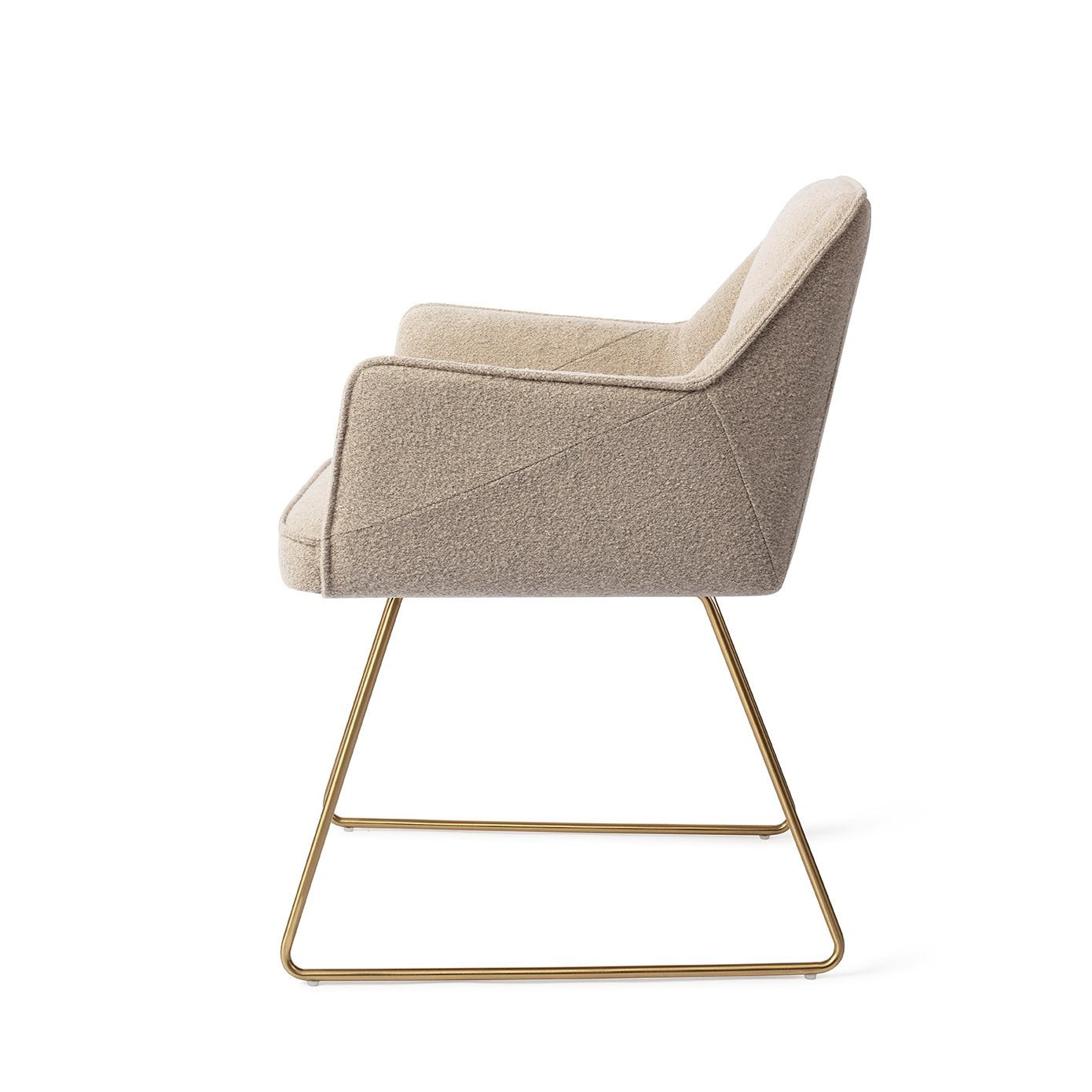 Tome Dining Chair Great Greige Slide Gold