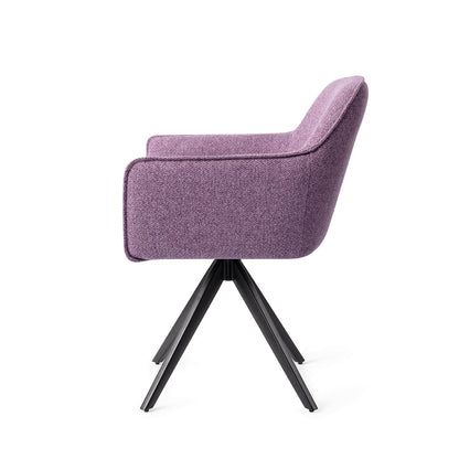 Hofu Dining Chair Violet Daisy Turn Black