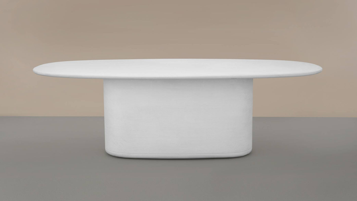 Vaaraa Dining Table Ivory Oval (210cm)