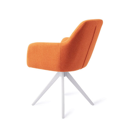 Kinko Dining Chair Tangerine Turn White