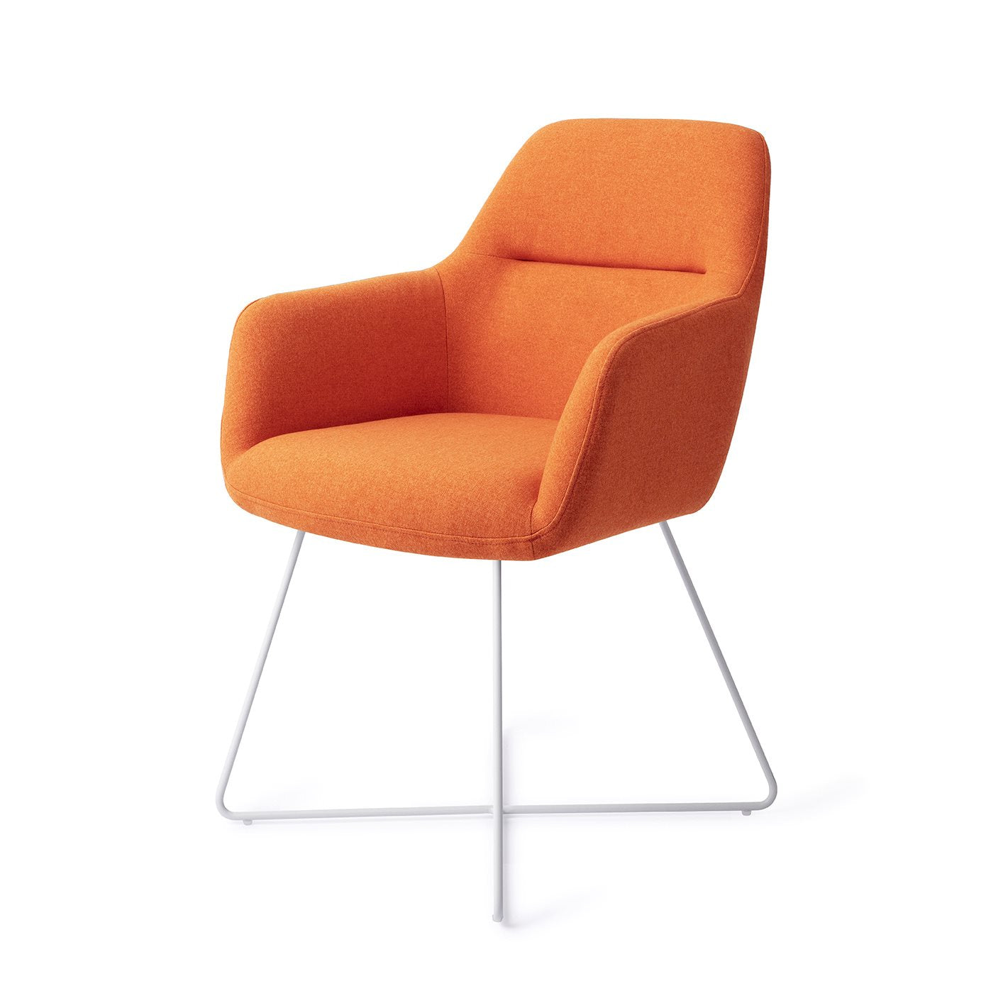 Kinko Dining Chair Tangerine Cross White