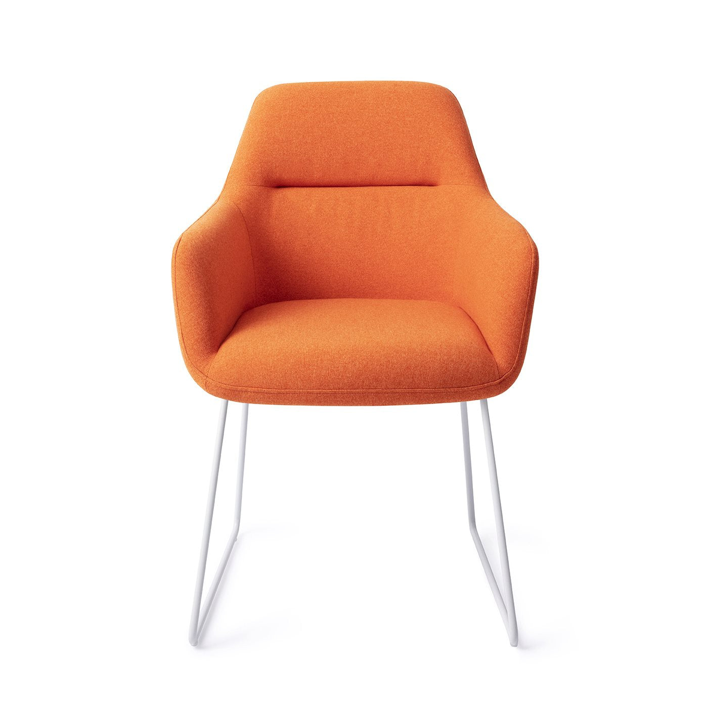 Kinko Dining Chair Tangerine Slide White