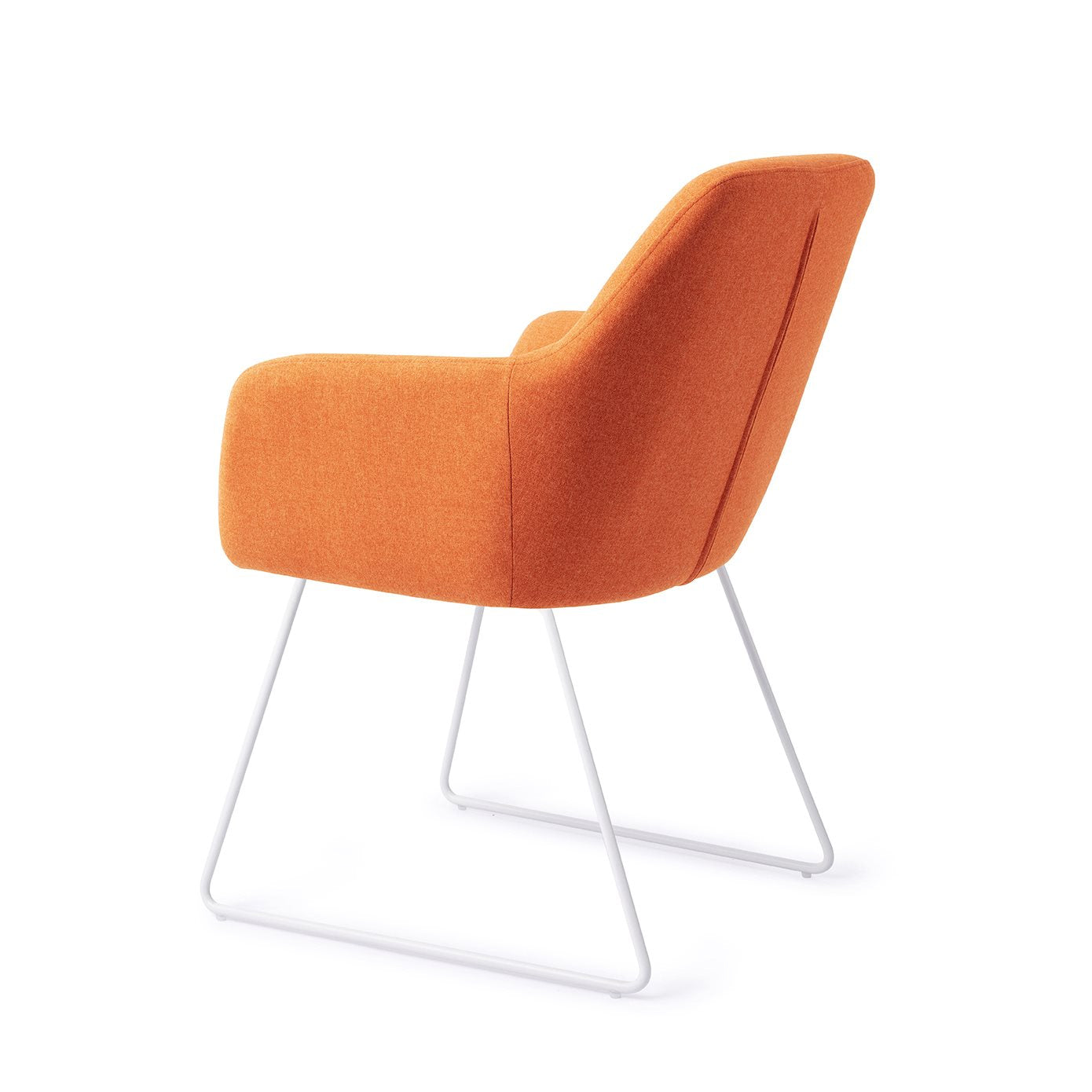 Kinko Dining Chair Tangerine Slide White