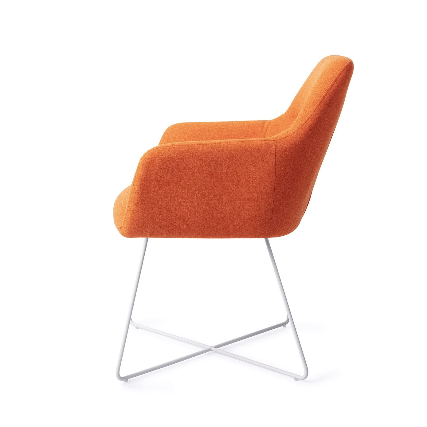 Kinko Dining Chair Tangerine Cross White