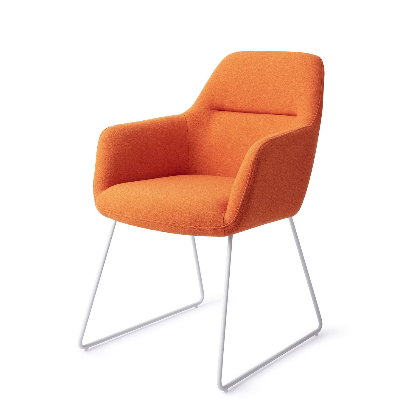Kinko Dining Chair Tangerine Slide White