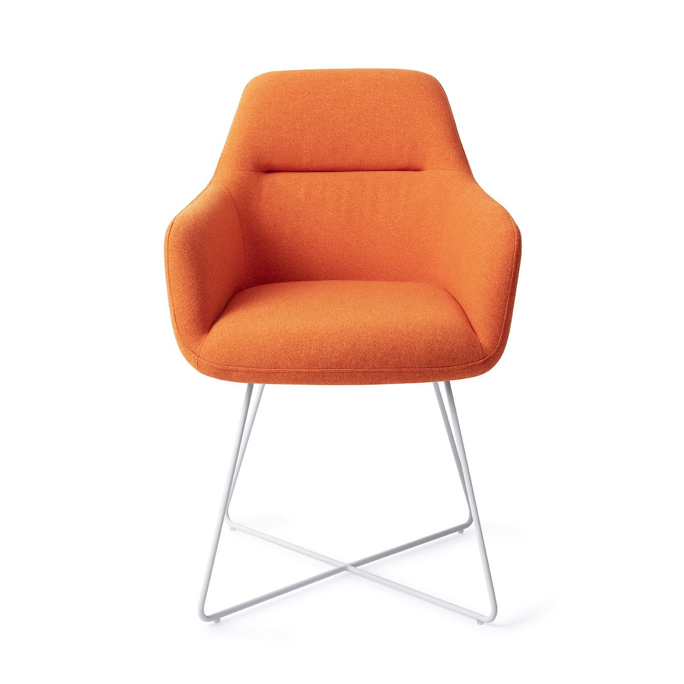 Kinko Dining Chair Tangerine Cross White