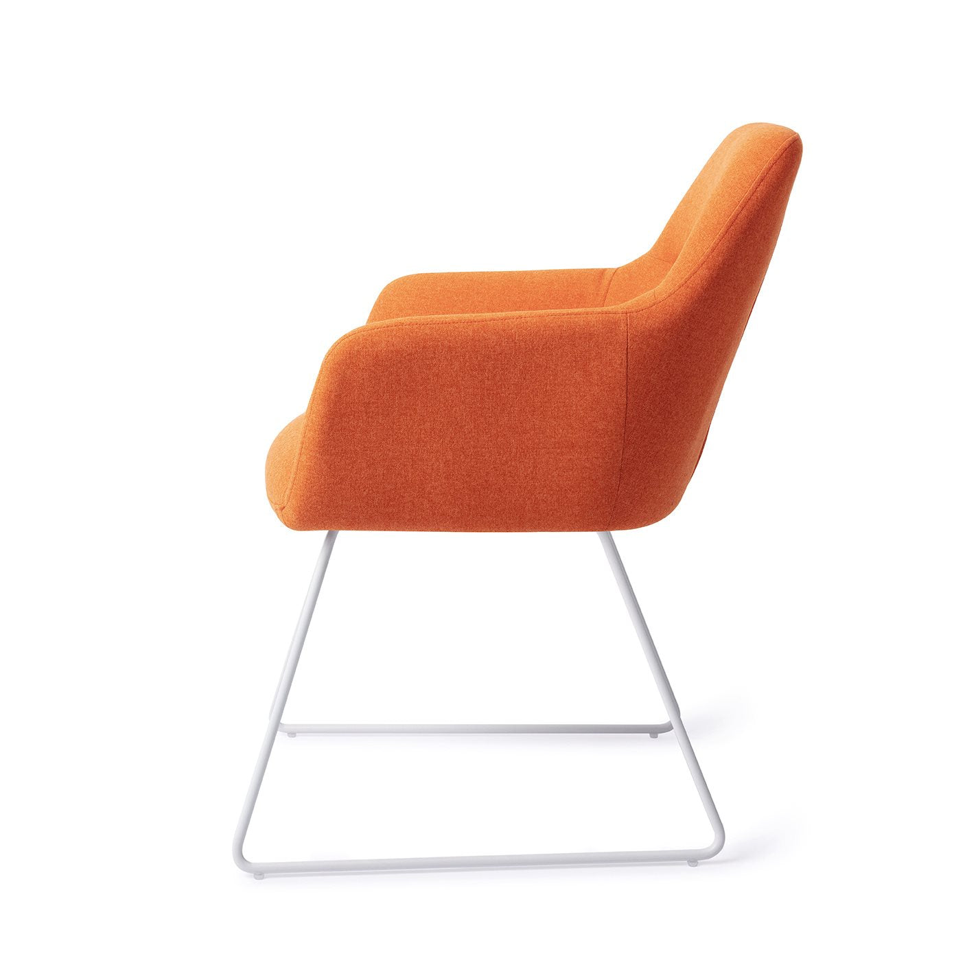 Kinko Dining Chair Tangerine Slide White