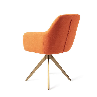 Kinko Dining Chair Tangerine Turn Gold