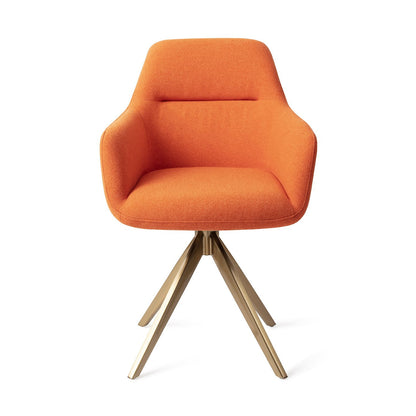 Kinko Dining Chair Tangerine Turn Gold