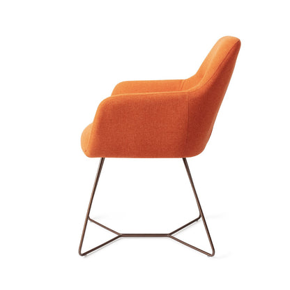 Kinko Dining Chair Tangerine Beehive Rose