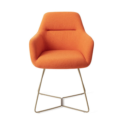 Kinko Dining Chair Tangerine Beehive Gold