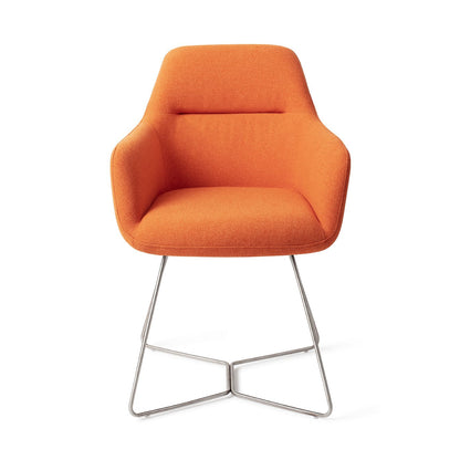 Kinko Dining Chair Tangerine Beehive Steel