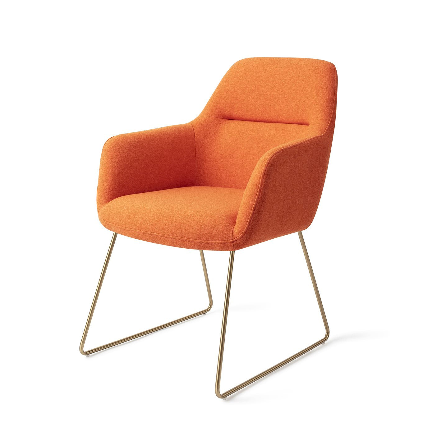 Kinko Dining Chair Tangerine Slide Gold