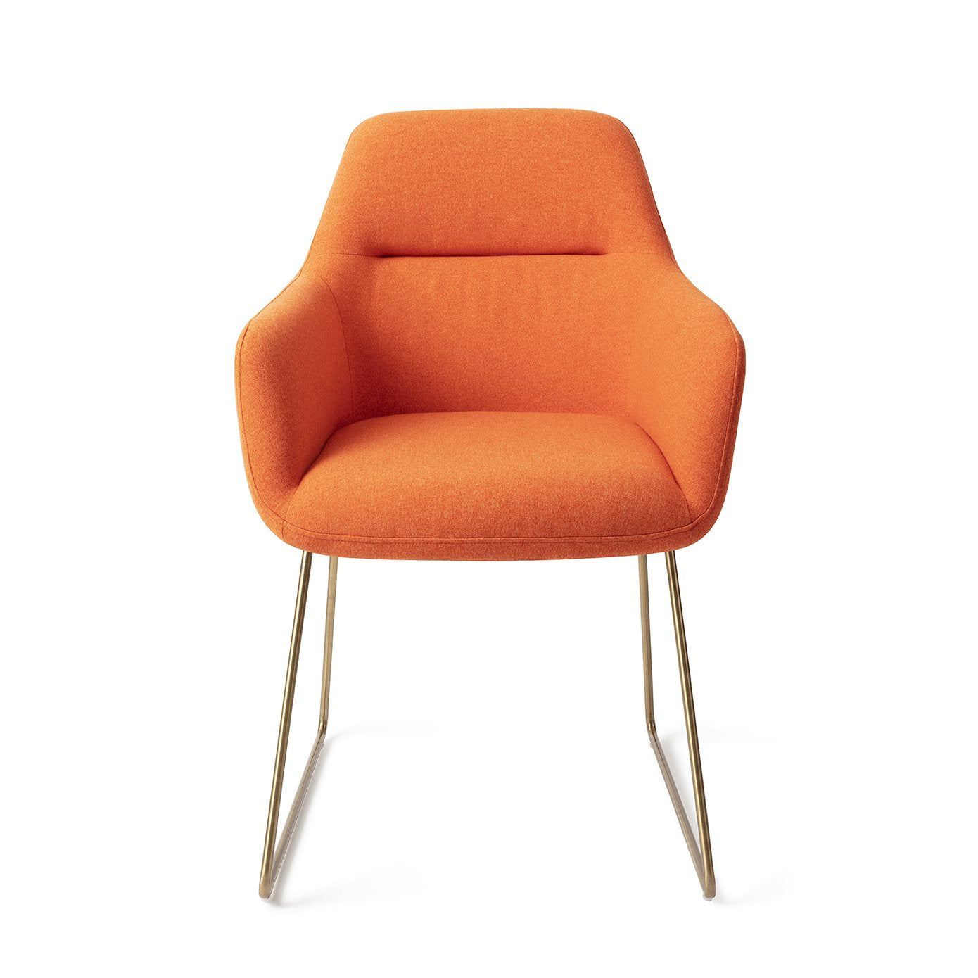 Kinko Dining Chair Tangerine Slide Gold