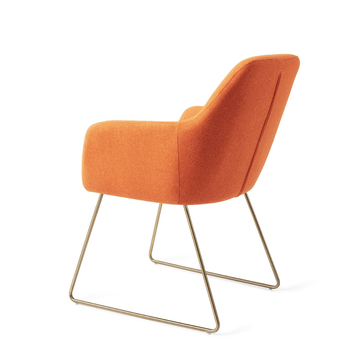 Kinko Dining Chair Tangerine Slide Gold