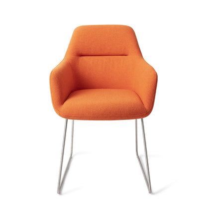 Kinko Dining Chair Tangerine Slide Steel