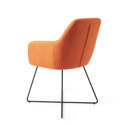 Kinko Dining Chair Tangerine Cross Black