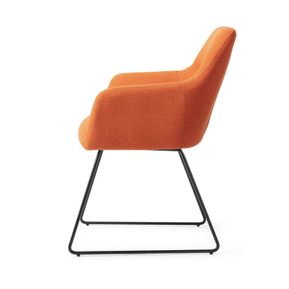 Kinko Dining Chair Tangerine Slide Black