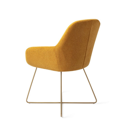 Kushi Dining Chair Sweet Corn Cross Gold