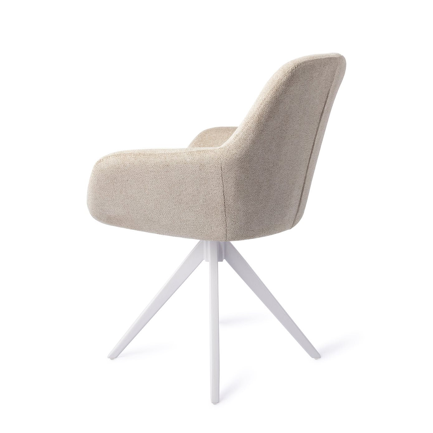 Kushi Dining Chair Ivory Ivy Turn White