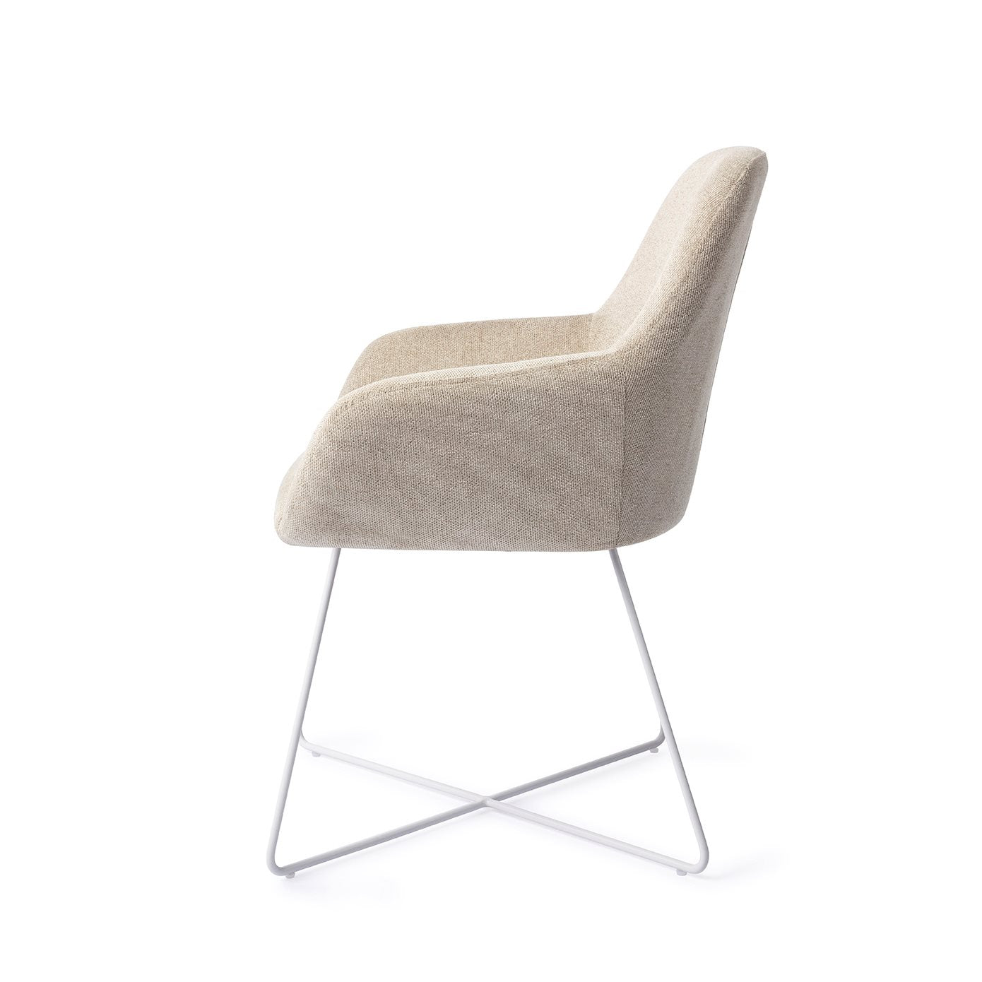 Kushi Dining Chair Ivory Ivy Cross White