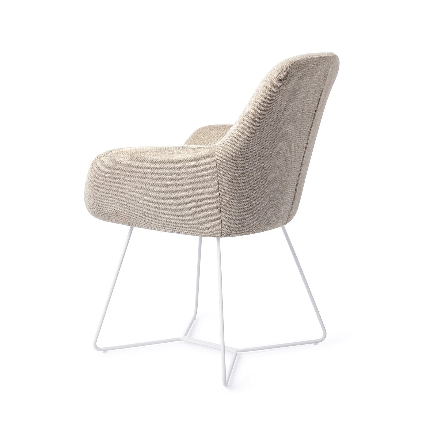 Kushi Dining Chair Ivory Ivy Beehive White