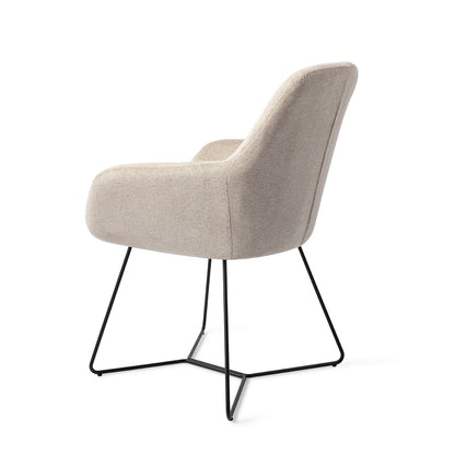 Kushi Dining Chair Ivory Ivy Beehive Black