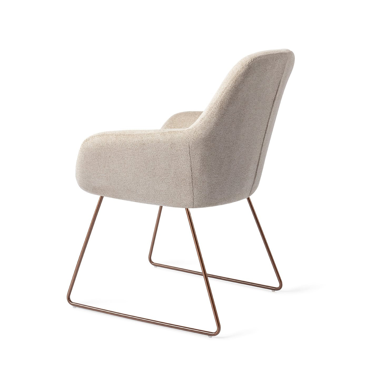 Kushi Dining Chair Ivory Ivy Slide Rose