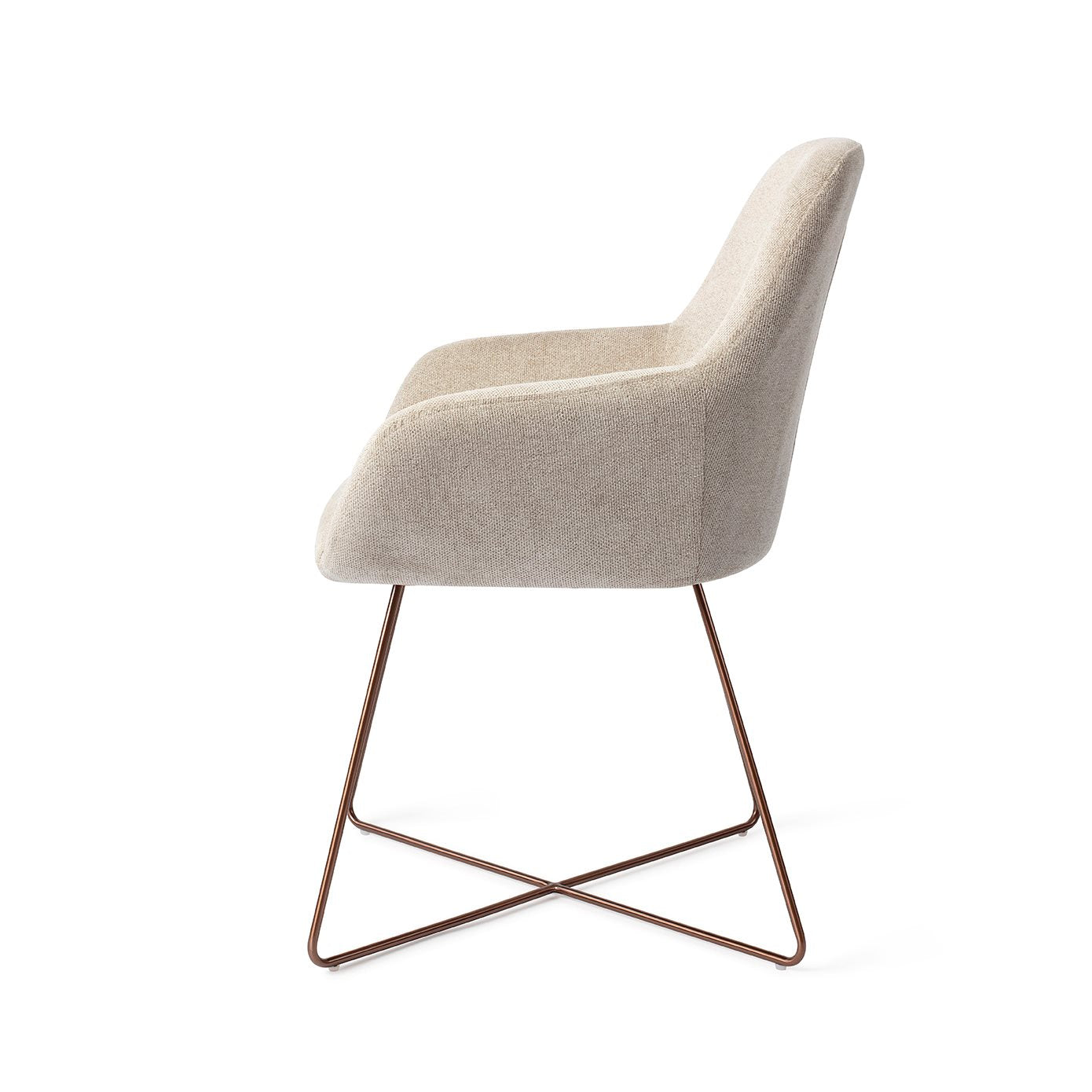 Kushi Dining Chair Ivory Ivy Cross Rose