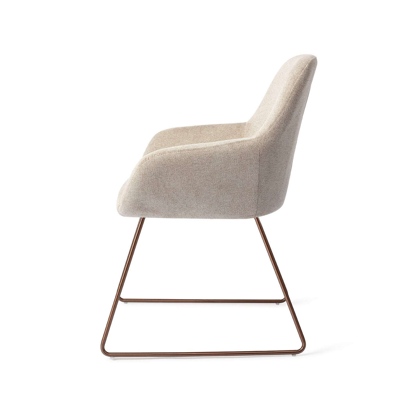 Kushi Dining Chair Ivory Ivy Slide Rose