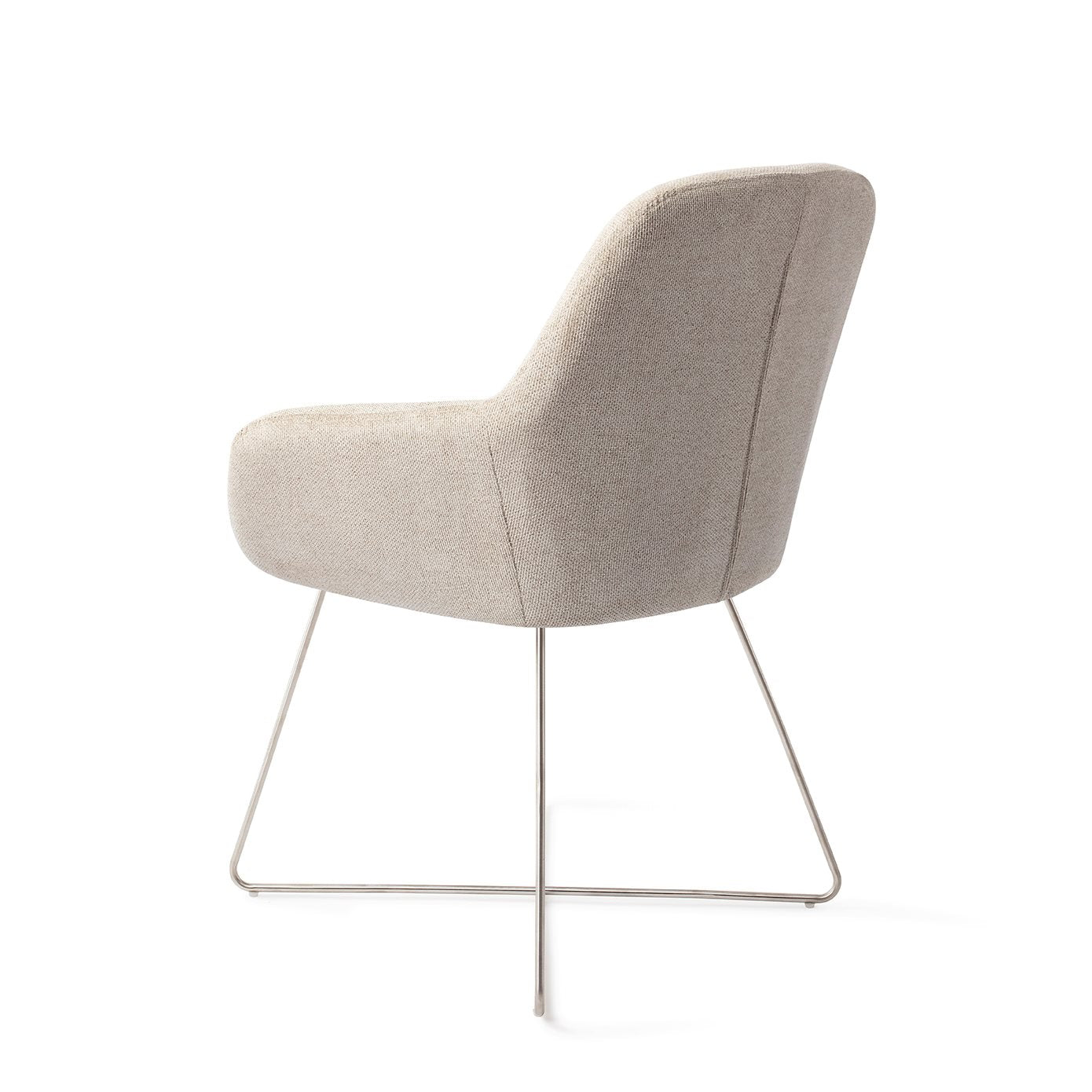 Kushi Dining Chair Ivory Ivy Cross Steel