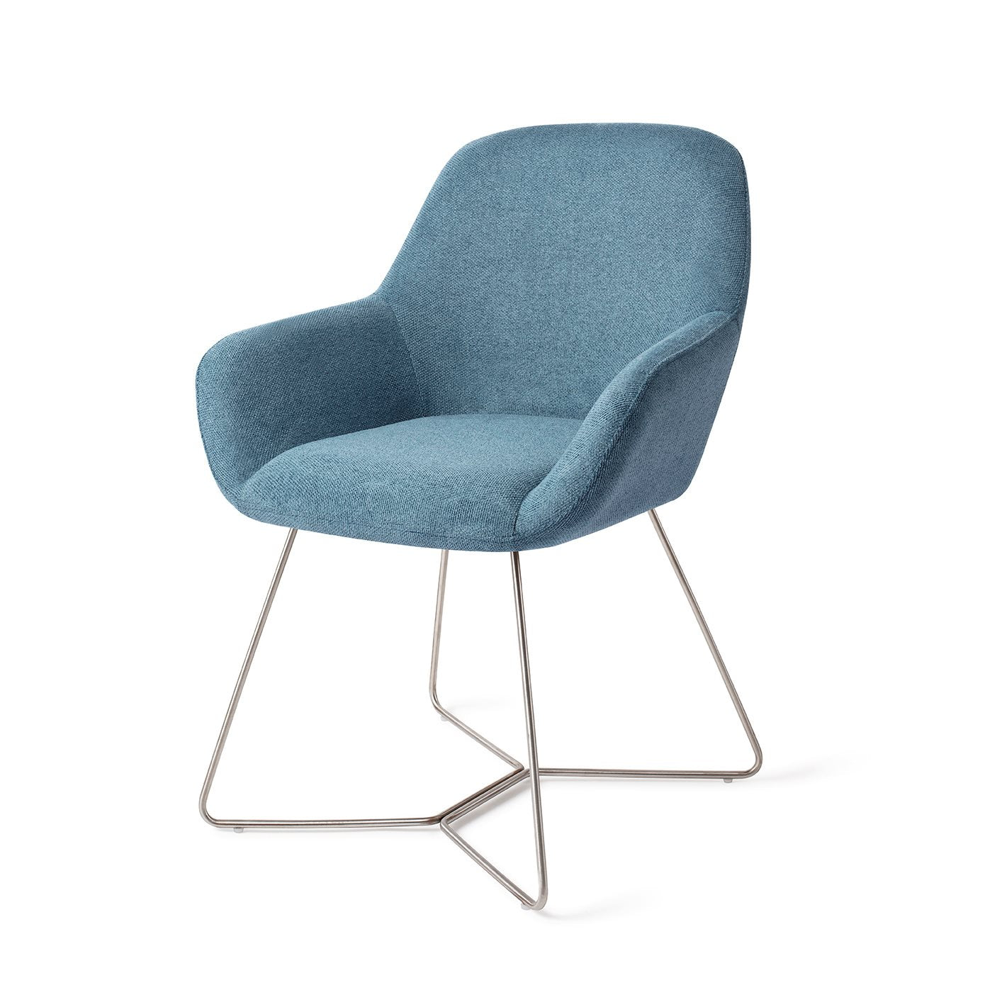 Kushi Dining Chair Ocean Eyes Beehive Steel