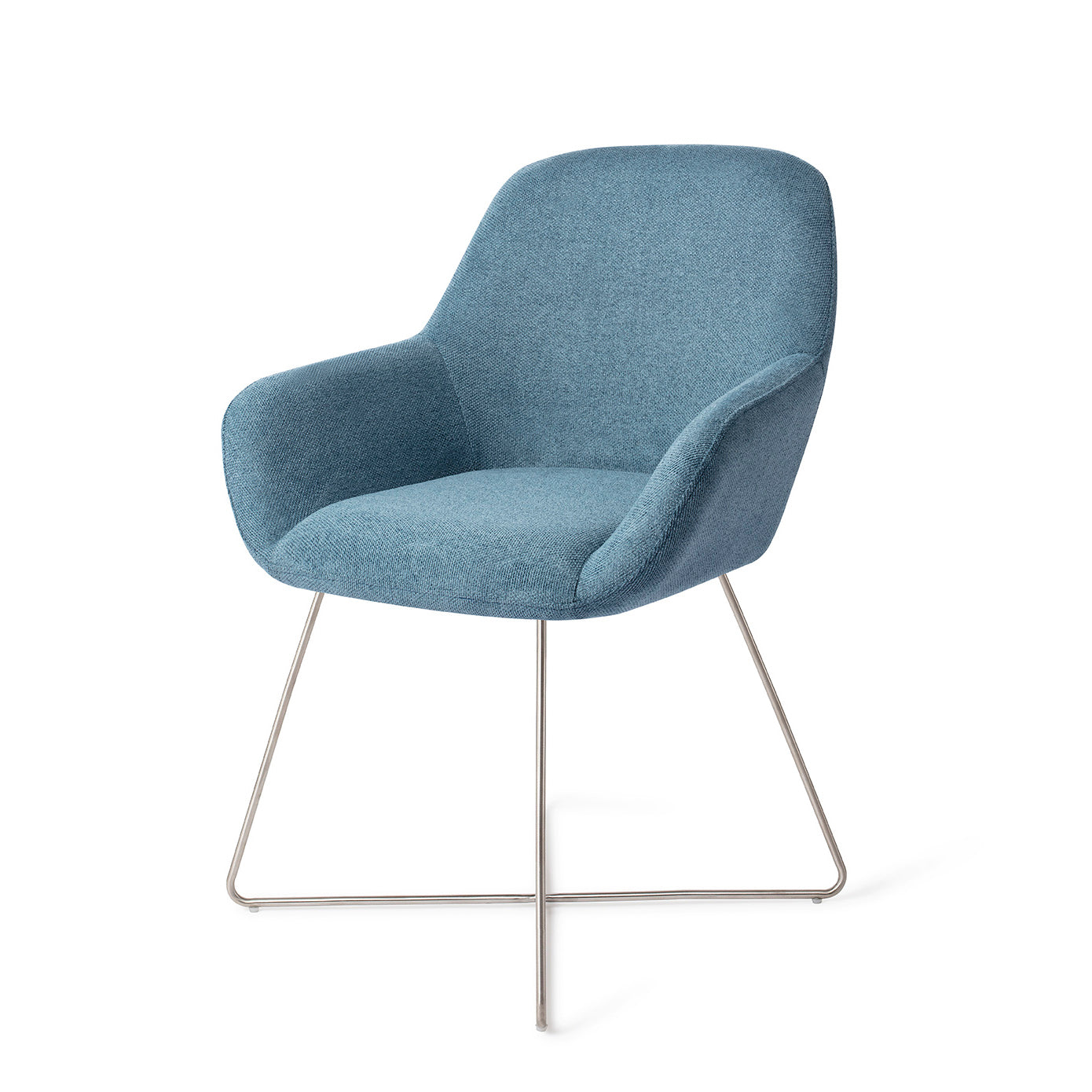 Kushi Dining Chair Ocean Eyes Cross Steel