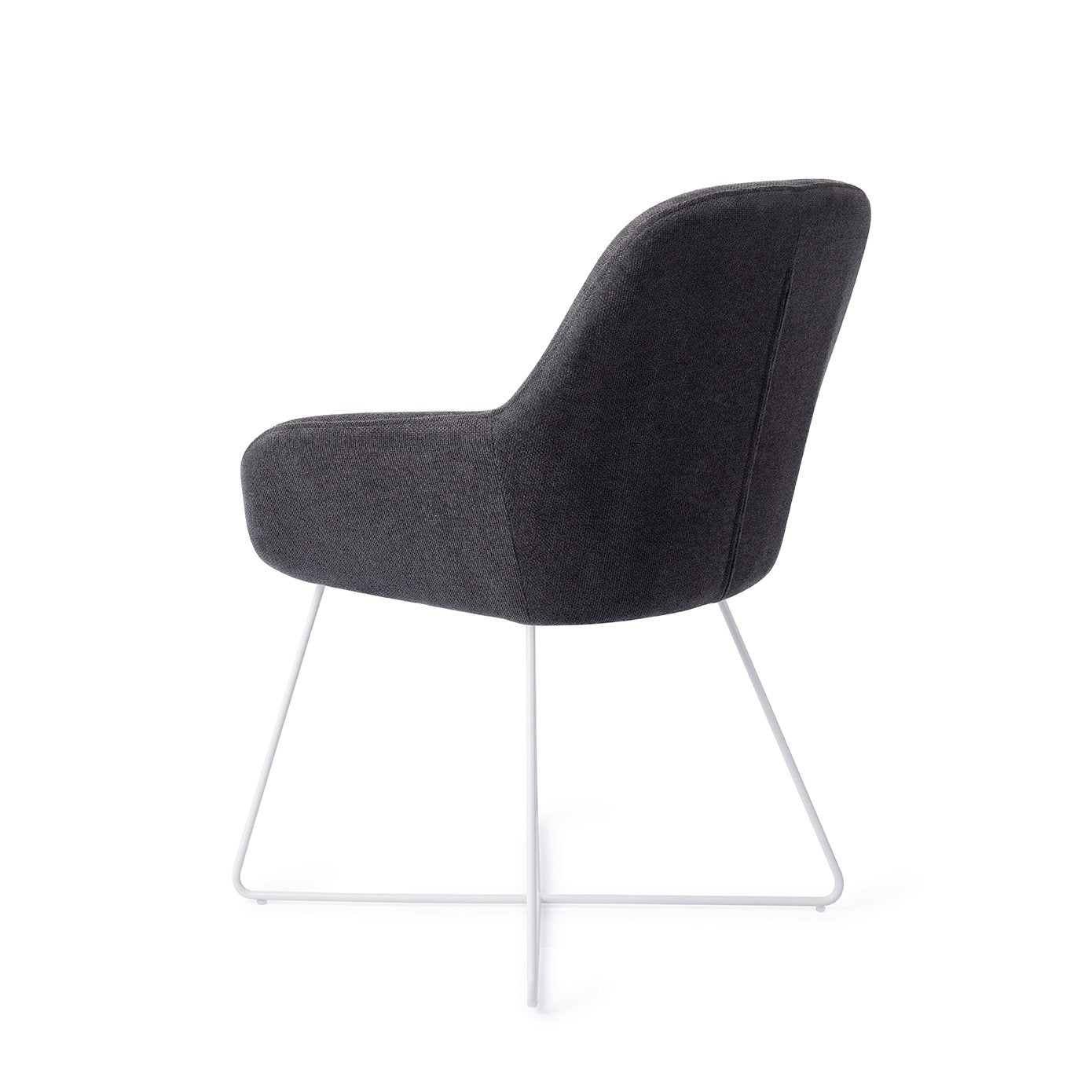 Kushi Dining Chair Black-Out Cross White