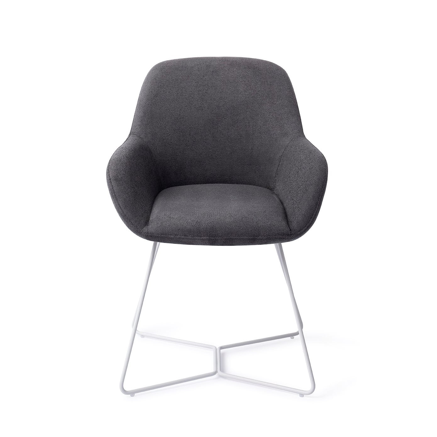 Kushi Dining Chair Black-Out Beehive White