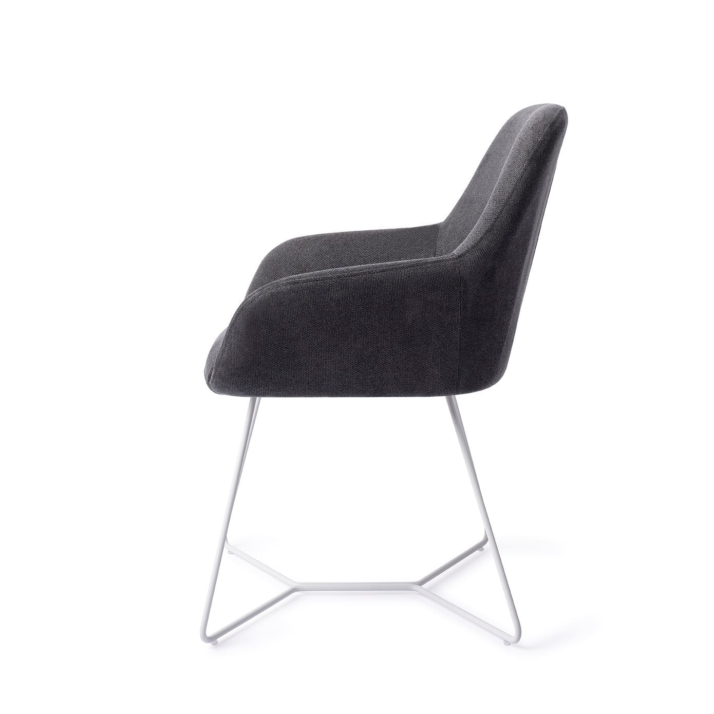 Kushi Dining Chair Black-Out Beehive White