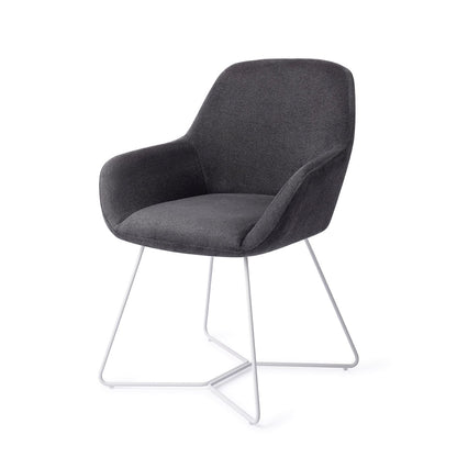 Kushi Dining Chair Black-Out Beehive White