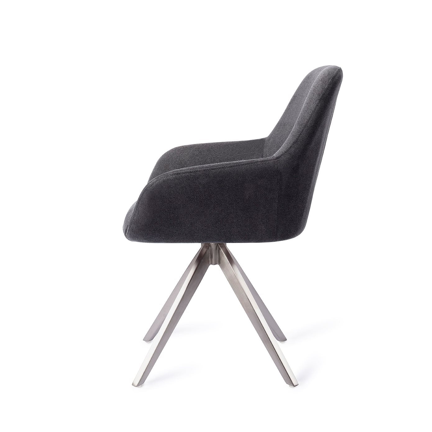 Kushi Dining Chair Black-Out Turn Steel