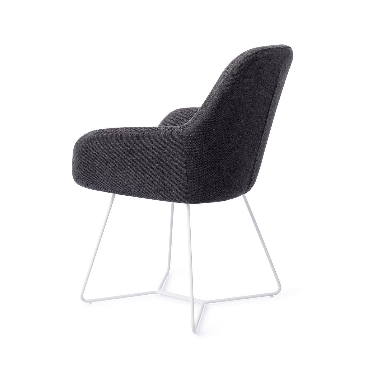 Kushi Dining Chair Black-Out Beehive White