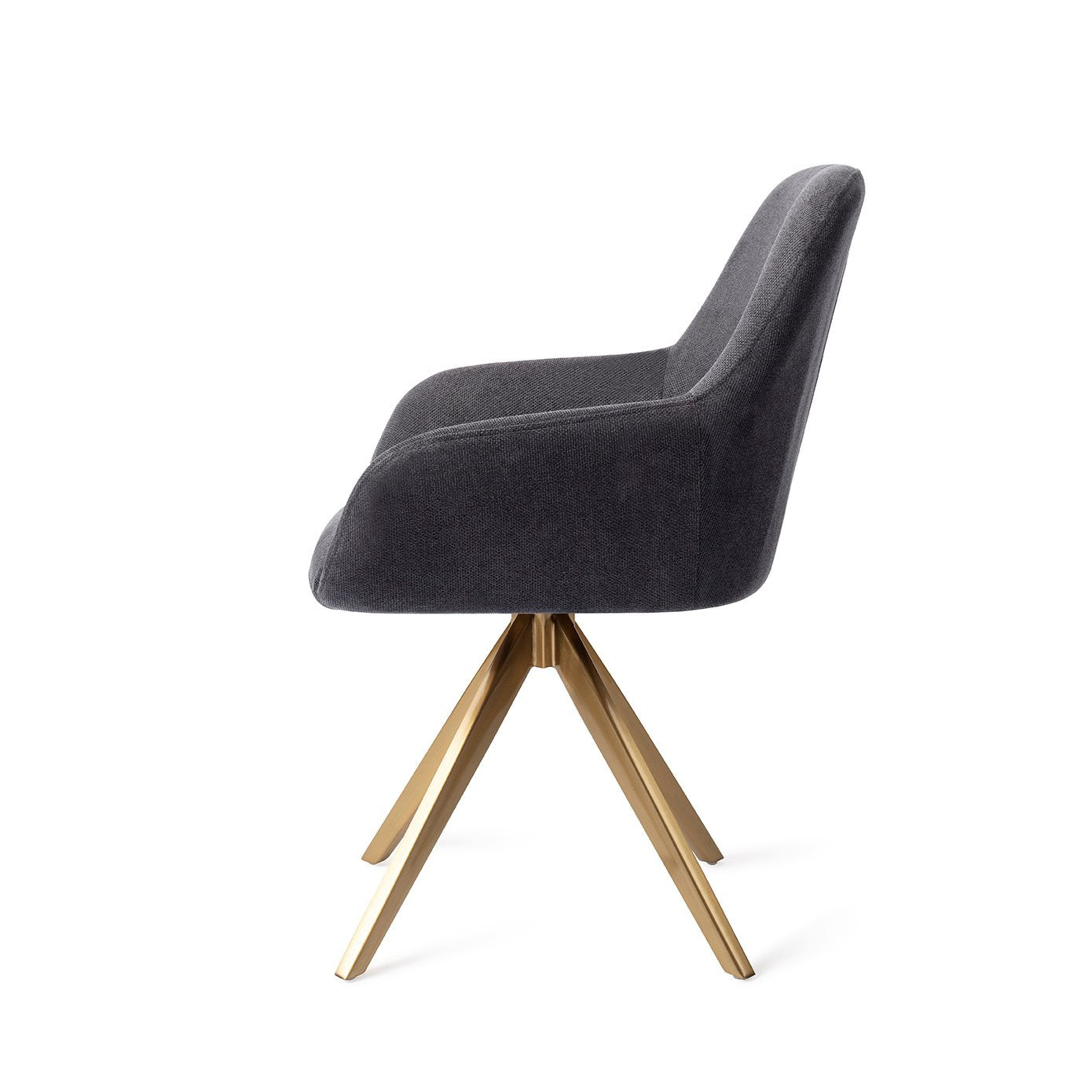 Kushi Dining Chair Black-Out Turn Gold