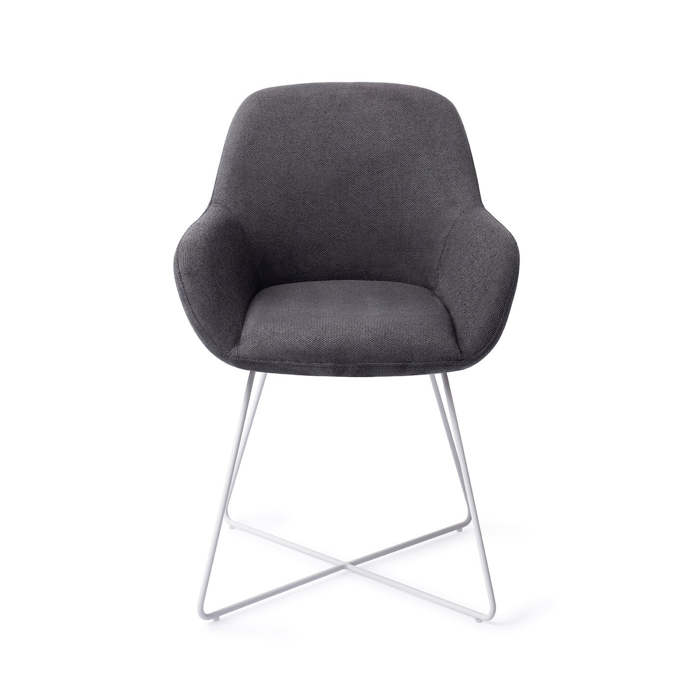 Kushi Dining Chair Black-Out Cross White