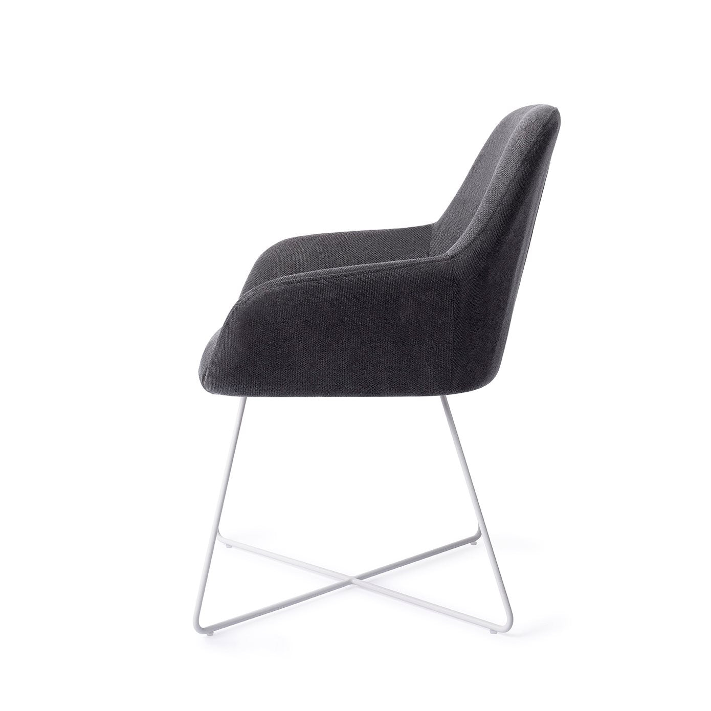 Kushi Dining Chair Black-Out Cross White