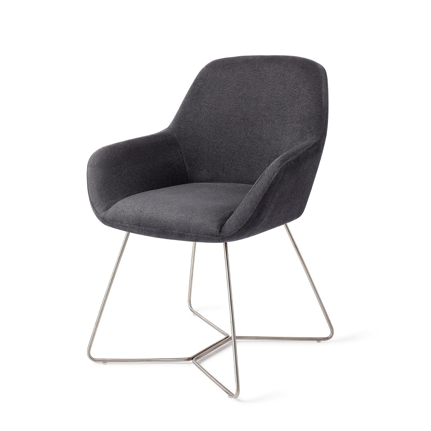 Kushi Dining Chair Black-Out Beehive Steel