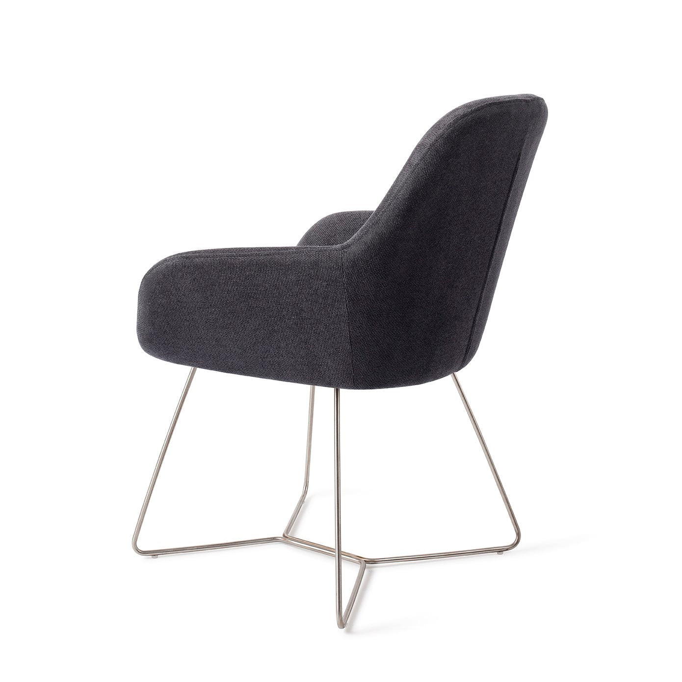 Kushi Dining Chair Black-Out Beehive Steel