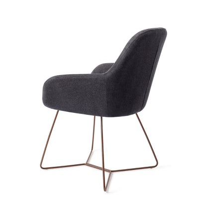 Kushi Dining Chair Black-Out Beehive Rose