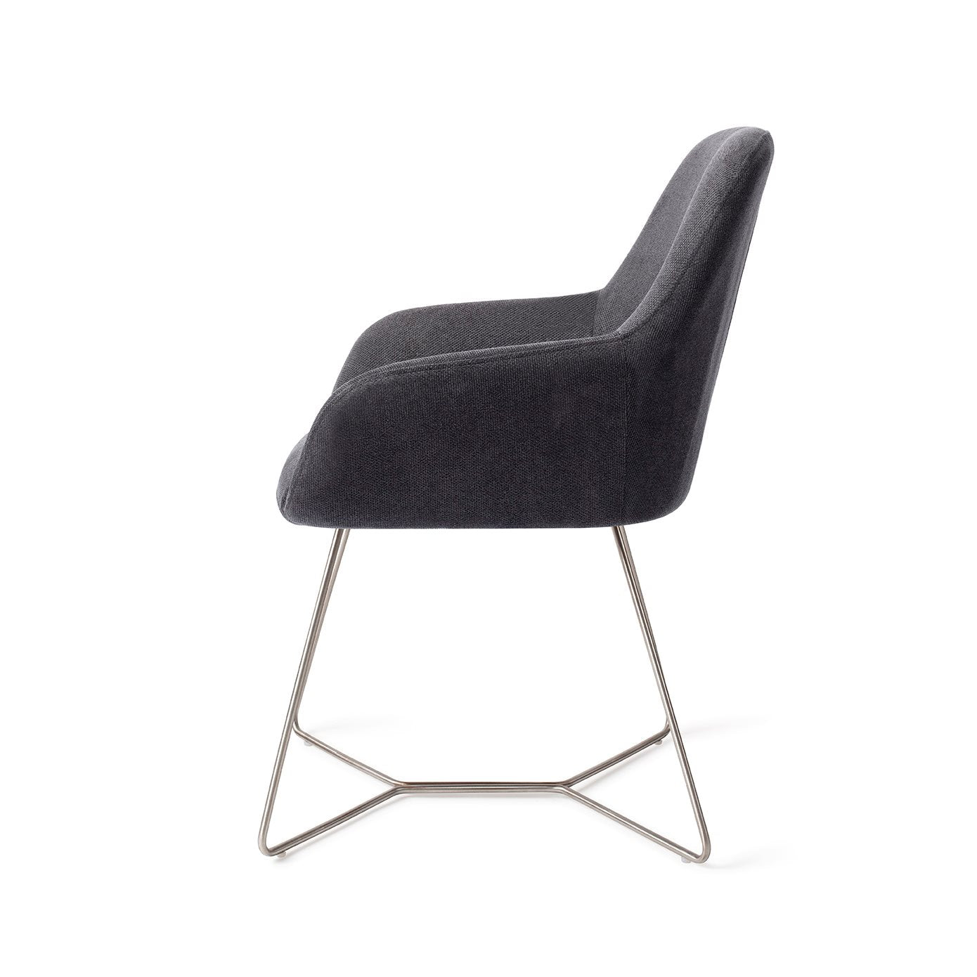 Kushi Dining Chair Black-Out Beehive Steel