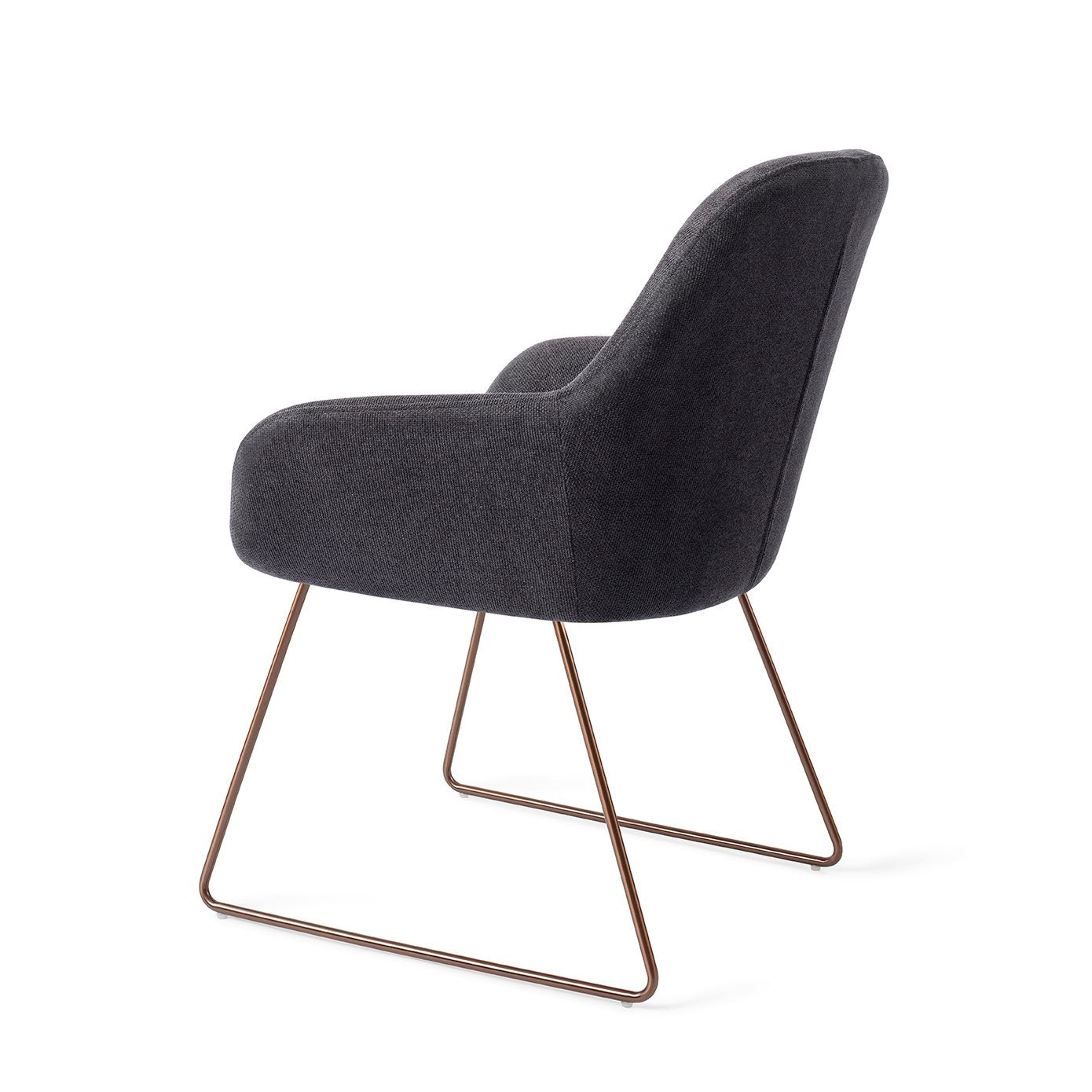 Kushi Dining Chair Black-Out Slide Rose