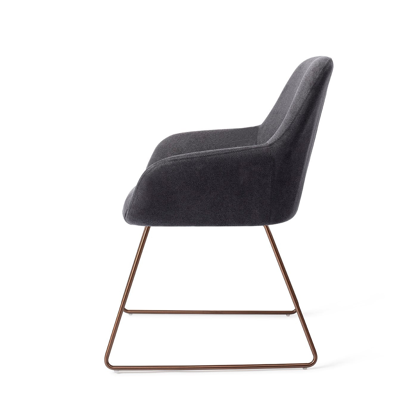 Kushi Dining Chair Black-Out Slide Rose